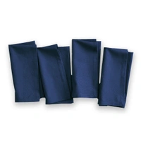 Luxe Home International 100% Cotton Dining Table Kitchen Napkin ( 45x45 cm, Navy Blue ) Set of 4 - 45x45 cm, Blue