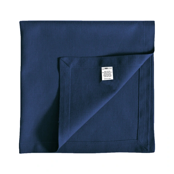 Luxe Home International 100% Cotton Dining Table Kitchen Napkin ( 45x45 cm, Navy Blue ) Set of 4 - 45x45 cm, Blue
