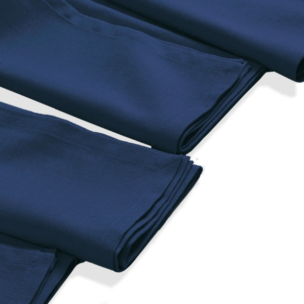 Luxe Home International 100% Cotton Dining Table Kitchen Napkin ( 45x45 cm, Navy Blue ) Set of 4 - 45x45 cm, Blue