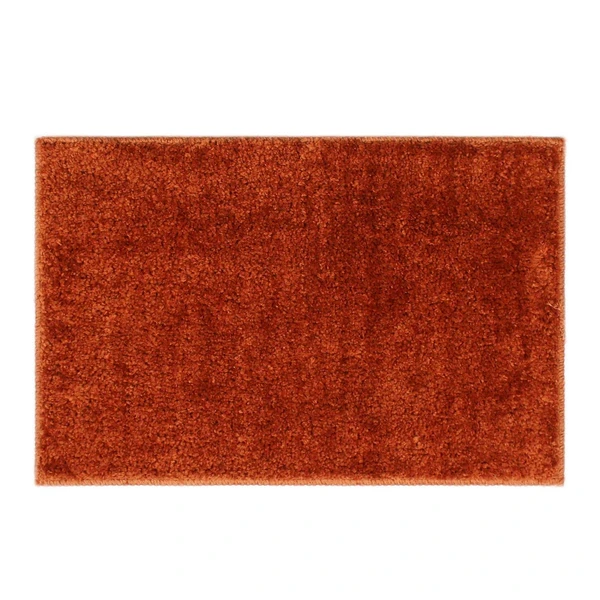 LUXE HOME INTERNATIONAL BathmatBostanMicrofiber1600GSMAnti-Skid(Rust,38Cmx58Cm,Packof1) - Rust