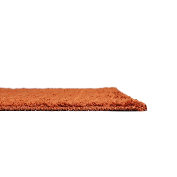 LUXE HOME INTERNATIONAL BathmatBostanMicrofiber1600GSMAnti-Skid(Rust,38Cmx58Cm,Packof1) - Rust