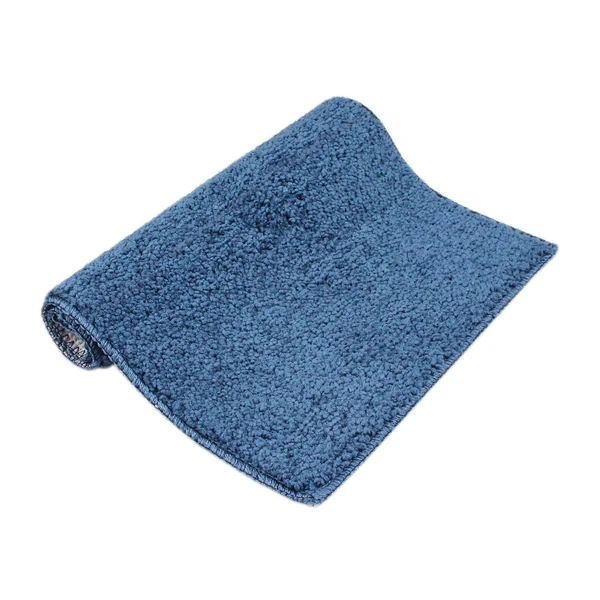 LUXE HOME INTERNATIONAL Bathmat Bostan Microfiber 1600 GSM Anti-Skid ( Blue , 38 Cm x 58 Cm , Pack of 1 ) - Blue