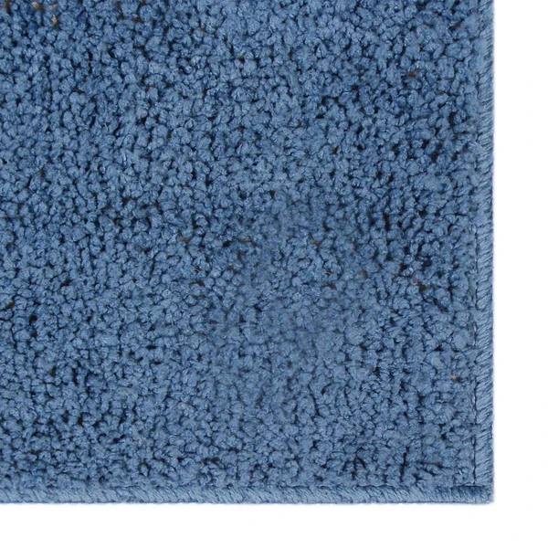 LUXE HOME INTERNATIONAL Bathmat Bostan Microfiber 1600 GSM Anti-Skid ( Blue , 38 Cm x 58 Cm , Pack of 1 ) - Blue