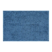 LUXE HOME INTERNATIONAL Bathmat Bostan Microfiber 1600 GSM Anti-Skid ( Blue , 38 Cm x 58 Cm , Pack of 1 ) - 40x60 cm, Blue