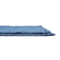 LUXE HOME INTERNATIONAL Bathmat Bostan Microfiber 1600 GSM Anti-Skid ( Blue , 38 Cm x 58 Cm , Pack of 1 ) - 40x60 cm, Blue