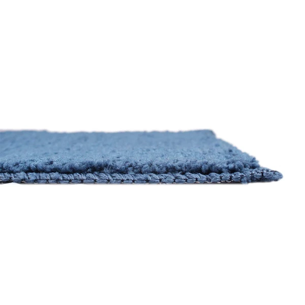 LUXE HOME INTERNATIONAL Bathmat Bostan Microfiber 1600 GSM Anti-Skid ( Blue , 38 Cm x 58 Cm , Pack of 1 ) - Blue