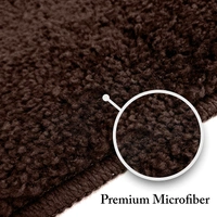 LUXE HOME INTERNATIONAL Bathmat Bostan Microfiber 1600 GSM Anti-Skid ( Chocolate , 38 Cm x 58 Cm , Pack of 1 ) - 40x60 cm, Chocolate