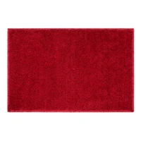 LUXE HOME INTERNATIONAL Bathmat Bostan Microfiber 1600 GSM Anti-Skid ( Maroon , 38 Cm x 58 Cm , Pack of 1 ) - 40x60 cm, Maroon