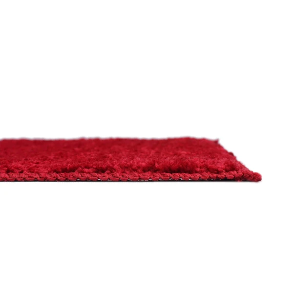 LUXE HOME INTERNATIONAL Bathmat Bostan Microfiber 1600 GSM Anti-Skid ( Maroon , 38 Cm x 58 Cm , Pack of 1 ) - Maroon