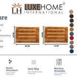 LUXE HOME INTERNATIONAL Bathmat Classic Microfiber 2500 GSM Anti-Skid ( 40x60 cm, Gold, Pack of 2 ) - Gold