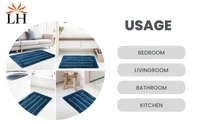 LUXE HOME INTERNATIONAL Bathmat Classic Microfiber 2500 GSM Anti-Skid ( 40x60 cm, Mocka, Pack of 1 ) - 40x60 cm, Mocka