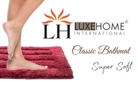 LUXE HOME INTERNATIONAL Bathmat Classic Microfiber 2500 GSM Anti-Skid ( 40x60 cm, Mocka, Pack of 1 ) - 40x60 cm, Mocka