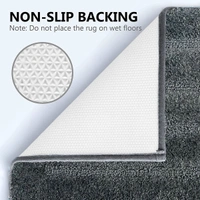 LUXE HOME INTERNATIONAL Bathmat Classic Microfiber 2500 GSM Anti-Skid ( 45x75 cm, Grey, Pack of 1 ) - 45x75 cm, Grey