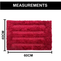 LUXE HOME INTERNATIONAL Bathmat Classic Microfiber 2500 GSM Anti-Skid ( 40x60 cm, Maroon, Pack of 2 ) - 40x60 cm, Maroon