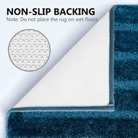 LUXE HOME INTERNATIONAL Bathmat Classic Microfiber 2500 GSM Anti-Skid ( 45x75 cm, Teal, Pack of 1 ) - 45x75 cm, Teal