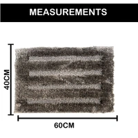 LUXE HOME INTERNATIONAL Bathmat Classic Microfiber 2500 GSM Anti-Skid ( 40x60 cm, Taupe, Pack of 1 ) - 40x60 cm, Taupe
