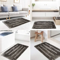 LUXE HOME INTERNATIONAL Bathmat Classic Microfiber 2500 GSM Anti-Skid ( 40x60 cm, Taupe, Pack of 1 ) - 40x60 cm, Taupe