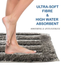 LUXE HOME INTERNATIONAL Bathmat Classic Microfiber 2500 GSM Anti-Skid ( 40x60 cm, Taupe, Pack of 1 ) - 40x60 cm, Taupe