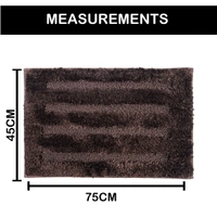 LUXE HOME INTERNATIONAL Bathmat Classic Microfiber 2500 GSM Anti-Skid ( 45x75 cm, Chocolate, Pack of 1 ) - 45x75 cm, Chocolate