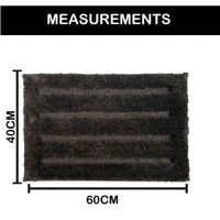 LUXE HOME INTERNATIONAL Bathmat Classic Microfiber 2500 GSM Anti-Skid ( 40x60 cm, Arabic Coffee, Pack of 1 ) - 40x60 cm, Arabic Coffee