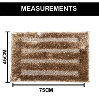 LUXE HOME INTERNATIONAL Bathmat Classic Microfiber 2500 GSM Anti-Skid ( 45x75 cm, Mocka, Pack of 1 ) - 45x75 cm, Mocka