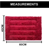 LUXE HOME INTERNATIONAL Bathmat Classic Microfiber 2500 GSM Anti-Skid ( 40x60 cm, Maroon, Pack of 2 ) - 40x60 cm, Maroon