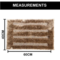 LUXE HOME INTERNATIONAL Bathmat Classic Microfiber 2500 GSM Anti-Skid ( 40x60 cm, Mocka, Pack of 2 ) - 40x60 cm, Mocka