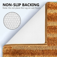 LUXE HOME INTERNATIONAL Bathmat Classic Microfiber 2500 GSM Anti-Skid ( 40x60 cm, Gold, Pack of 1 ) - 40x60 cm, Gold