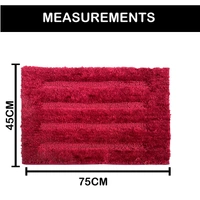 LUXE HOME INTERNATIONAL Bathmat Classic Microfiber 2500 GSM Anti-Skid ( 45x75 cm, Maroon, Pack of 1 ) - 45x75 cm, Maroon