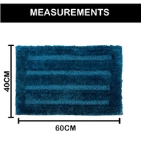LUXE HOME INTERNATIONAL Bathmat Classic Microfiber 2500 GSM Anti-Skid ( 40x60 cm, Teal, Pack of 2 ) - 40x60 cm, Teal