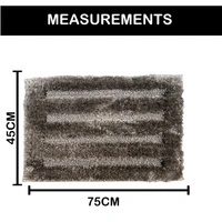 LUXE HOME INTERNATIONAL Bathmat Classic Microfiber 2500 GSM Anti-Skid ( 45x75 cm, Taupe, Pack of 1 ) - 45x75 cm, Taupe