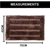 LUXE HOME INTERNATIONAL Bathmat Classic Microfiber 2500 GSM Anti-Skid ( 45x75 cm, Coffee, Pack of 1 ) - 45x75 cm, Coffee