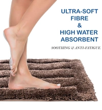 LUXE HOME INTERNATIONAL Bathmat Classic Microfiber 2500 GSM Anti-Skid ( 40x60 cm, Coffee, Pack of 1 ) - 40x60 cm, Coffee