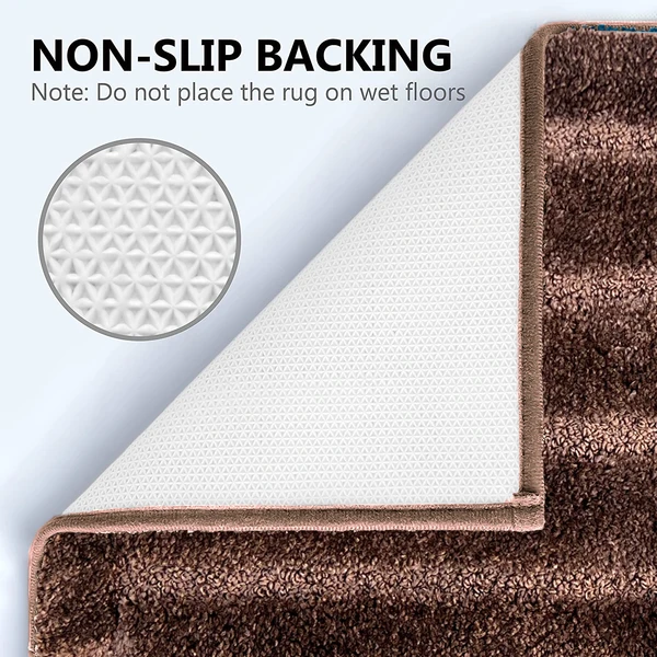 LUXE HOME INTERNATIONAL Bathmat Classic Microfiber 2500 GSM Anti-Skid ( 40x60 cm, Coffee, Pack of 2 ) - Coffee