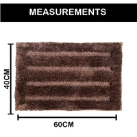 LUXE HOME INTERNATIONAL Bathmat Classic Microfiber 2500 GSM Anti-Skid ( 40x60 cm, Coffee, Pack of 1 ) - 40x60 cm, Coffee