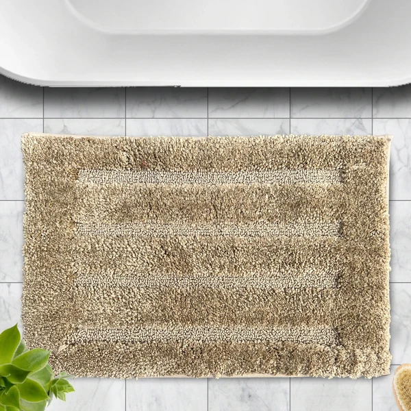 LUXE HOME INTERNATIONAL Bathmat Classic Microfiber 2500 GSM Anti-Skid ( 40x60 cm, Anti Gold, Pack of 1 ) - Anti Gold