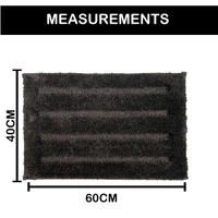 LUXE HOME INTERNATIONAL Bathmat Classic Microfiber 2500 GSM Anti-Skid ( 40x60 cm, Arabic Coffee, Pack of 1 ) - 40x60 cm, Arabic Coffee