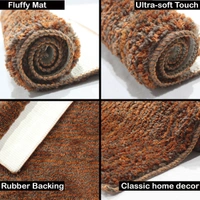 LUXE HOME INTERNATIONAL Runner Comfort Microfiber 1600 GSM Anti-Skid ( 58x140 cm, Coffee, Pack of 1 ) - Coffee