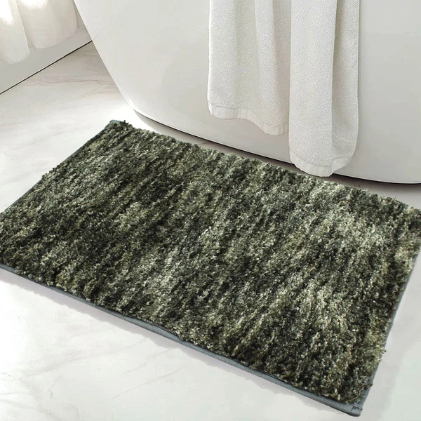 LUXE HOME INTERNATIONAL Bathmat Hawaii Microfiber 2500 GSM Anti-Skid ( Hunter Green , 40 Cm x 60 Cm , Pack of 1 ) - 40x60 cm, Hunter Green