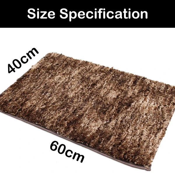 LUXE HOME INTERNATIONAL BathmatHawaiiMicrofiber2500GSMAnti-Skid(RockBrown,40Cmx60Cm,Packof1) - Rock Brown