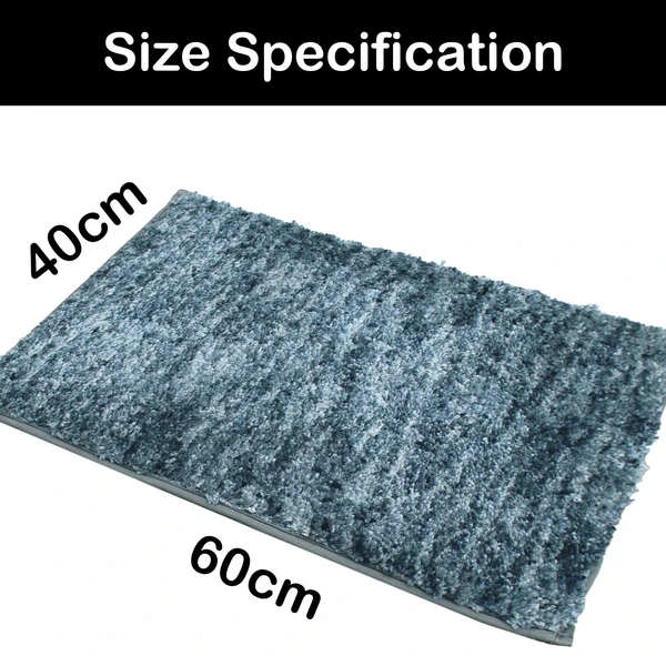 LUXE HOME INTERNATIONAL Bathmat Hawaii Microfiber 2500 GSM Anti-Skid ( Charcoal , 40 Cm x 60 Cm , Pack of 1 ) - Charcoal