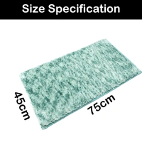 LUXE HOME INTERNATIONAL Bathmat Hawaii Microfiber 2500 GSM Anti-Skid ( Aqua , 45 Cm x 75 Cm , Pack of 1 ) - 45x75 cm, Aqua