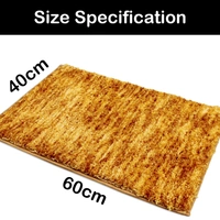 LUXE HOME INTERNATIONAL Bathmat Hawaii Microfiber 2500 GSM Anti-Skid ( Gold , 40 Cm x 60 Cm , Pack of 1 ) - 40x60 cm, Gold