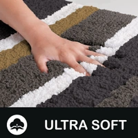 LUXE HOME INTERNATIONAL Bathmat Italia Microfiber 2500 GSM Anti-Skid Super Soft ( A.Gold , 40 Cm x 60 Cm , Pack of 1 ) - 40x60 cm, Anti Gold