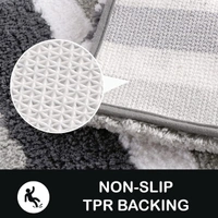 LUXE HOME INTERNATIONAL Bathmat Italia Microfiber 2500 GSM Anti-Skid Super Soft ( Grey , 40 Cm x 60 Cm , Pack of 1 ) - 40x60 cm, Grey