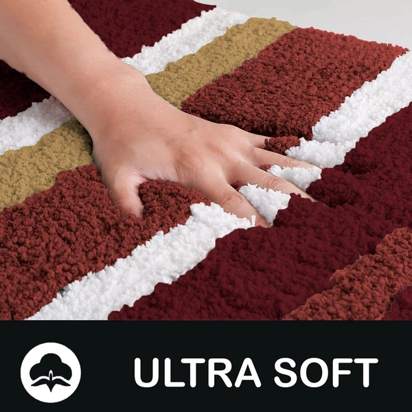 LUXE HOME INTERNATIONAL Bathmat Italia Microfiber 2500 GSM Anti-Skid Super Soft ( Cinnamon , 45 Cm x 75 Cm , Pack of 1 ) - Cinnamon