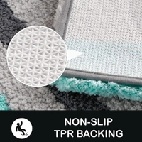 LUXE HOME INTERNATIONAL Bathmat Italia Microfiber 2500 GSM Anti-Skid Super Soft ( Aqua , 45 Cm x 75 Cm , Pack of 1 ) - 45x75 cm, Aqua