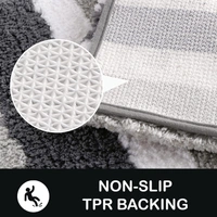 LUXE HOME INTERNATIONAL Bathmat Italia Microfiber 2500 GSM Anti-Skid Super Soft ( Grey , 40 Cm x 60 Cm , Pack of 1 ) - 40x60 cm, Grey