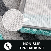 LUXE HOME INTERNATIONAL Bathmat Italia Microfiber 2500 GSM Anti-Skid Super Soft ( Aqua , 40 Cm x 60 Cm , Pack of 1 ) - 40x60 cm, Aqua