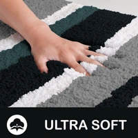 LUXE HOME INTERNATIONAL Bathmat Italia Microfiber 2500 GSM Anti-Skid Super Soft ( H.Green , 45 Cm x 75 Cm , Pack of 1 ) - 45x75 cm, H.Green